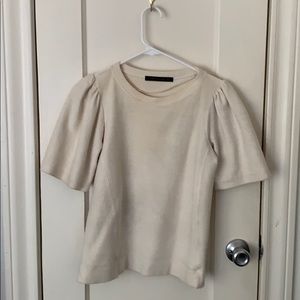 Zara Cream top with bell sleeves